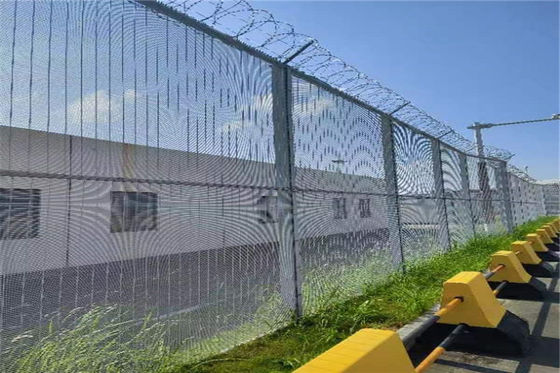 Powder Coated Wire Mesh Fence Panels Security Welded 358 Prison Mesh Fencing