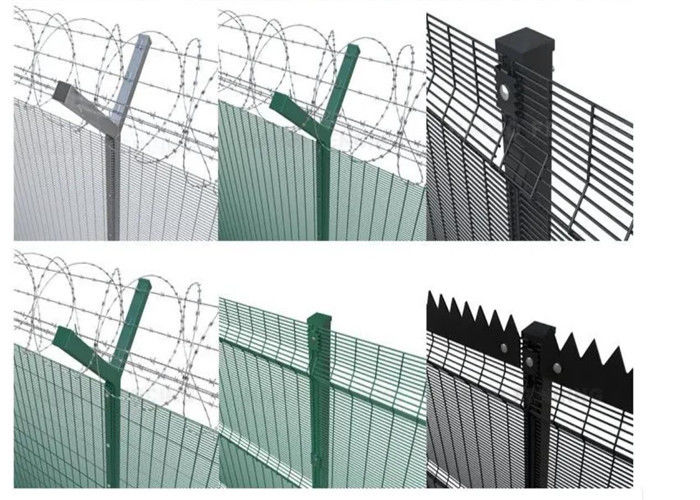 Powder Coated Wire Mesh Fence Panels Security Welded 358 Prison Mesh Fencing